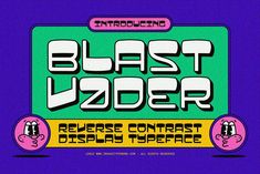 an old school style poster with the words blast yarder on it's side