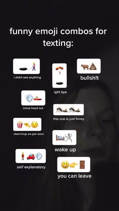 a poster with some funny emoji combos on it's back cover