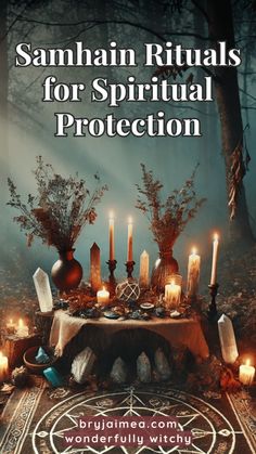 As the veil thins at Samhain, spiritual protection becomes essential. This article shares Samhain rituals for cleansing, grounding, and creating protective wards. Learn how to use candles, crystals, and symbols to safeguard your energy during this sacred time, ensuring you're spiritually safe while connecting with the season’s powerful energy. Protection Ritual Witchcraft, Samhain Ceremony, Samhain Protection, Samhain Magick, Samhain Spells, Planetary Magick