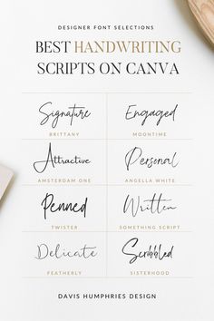 the best handwritten scripts on canva are available in multiple styles and colors