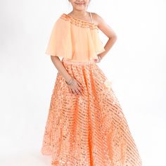 Very Beautiful And Glittery Coloring For Kids, Kids' Dresses, Color Orange, Casual Dresses, Kids Shop, Orange, Dresses, Color