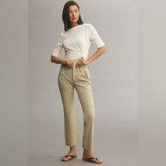 78% Cotton, 20% Recycled Cotton, 2% Elastane Front Slant Pockets Back Flap Pockets Front Zip Machine Wash Imported Dimensions Standard: 9.75" Rise 27" Inseam 9" Leg Opening Crop Flare Pants, Cropped Flare Pants, Crop Flare, Cropped Flares, Flare Pants, Recycled Cotton, Flap Pocket, Pant Jumpsuit, Anthropologie