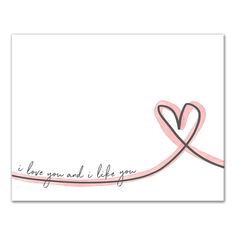 a card with the words i love you and a heart on it, in pink