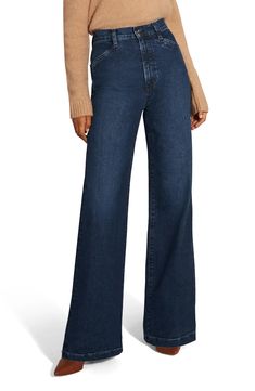 Favorite Daughter The Mischa Super High Waist Wide Leg Jeans | Nordstrom High Waist Wide Leg Jeans, Luxe Style, Ankle Length Jeans, Favorite Daughter, Wide Leg Jeans, Ankle Length, Stretch Denim, Leg Jeans, Full Length