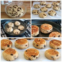 the process of making chocolate chip cookies and pancakes