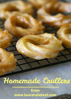 homemade cullins on a cooling rack with the words, homemade culliens from www laurenstates com