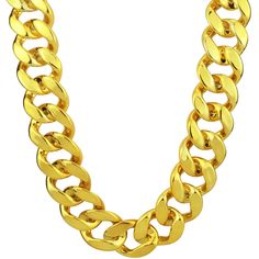 PRICES MAY VARY. Cool Chunky Necklace: Our chunky turnover chain can be worn directly on the neck, it can make you charge fashionable and interesting. Premium Quality: The big gold chain is made of safe plastic, which is skin-friendly, does not easy to fade, is high polished finish and smooth. This gold chain necklace is strong and durable. Separable Design: Our plastic gold costume chain is adjustable and separable. It can be adjusted according to your different needs. The hip hop chain surface Big Gold Chains, 90s Necklace, Thick Gold Chain, Hot Halloween Outfits, Hip Hop Chains, Gold Costume, Chunky Gold Chain, Big Necklace, Chain For Men