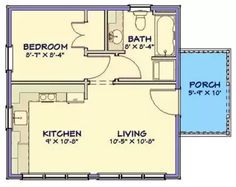 the floor plan for a two bedroom apartment with an attached kitchen and living room area