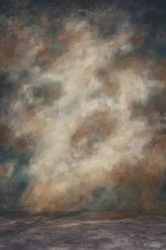 an oil painting of clouds in the sky