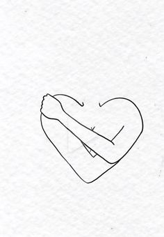 a drawing of a hand holding a heart