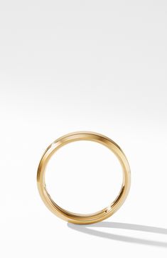 18-karat yellow gold. Ring, 4mm. Made in the USA. Style Name:David Yurman Beveled Band Ring In 18K Yellow Gold. Style Number: 5671670. Available in stores. Yellow Gold Ring, David Yurman, Gold Style, Band Ring, Made In The Usa, Gold Ring, Band Rings, Gold Bracelet, Nordstrom