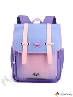 Bird in Bag - Large Capacity Canvas Travel Bag School Satchel With Removable Pouch And Flap, School Satchel With Removable Pouch And Flap Closure, School Shoulder Bag With Removable Pouch And Flap Shape, Flap Satchel With Removable Pouch For School, Back To School Functional Satchel Shoulder Bag, Trendy Purple Satchel For Everyday Use, Trendy Purple Everyday Satchel, Large Capacity Flap Shoulder Bag For School, Functional School Satchel With Adjustable Strap