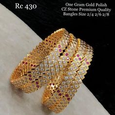 One gram gold polish CZ stone work bangles . WhatsApp messages to 9176125330 for more information . No calls New Kurti Designs, New Gold Jewellery Designs, Stone Bangle, Beaded Jewelry Designs, Gold Jewellery Design Necklaces, Embroidery Blouse Designs, Jewelry Design Necklace, Diamond Bangle, Stone Work