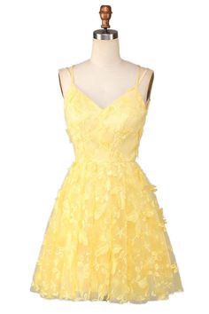 Straps Yellow Embroidery A-line Short Princess Dress A-line Lace Dress With Corset Back, Lace A-line Dress With Corset Back, Yellow A-line Prom Dress, Yellow Sweetheart Neckline Dress For Prom, Yellow Sweetheart Neckline Wedding Dress, Yellow Wedding Dress With Sweetheart Neckline, Yellow Dress With Sweetheart Neckline And Fitted Bodice, Yellow Lace Sleeveless Dress, Homecoming Dresses Yellow