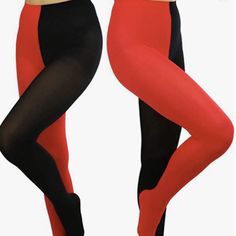 Materials: Opaque: 100% Nylon. Pull On Closure Hand Wash Only Sometimes Your Costume Is Just Missing That One Punch Of Color And Flair To Really Sell The Overall Look. These Jester Tights Are The Perfect Fit For Any Kind Of Dress Up Event. The Vibrant Two Toned Contrast Will Help You Sell The Look Of The Jester Queen Color: Black/Red One Size This Item Is Part Of Overstock Sale/ Returns Might Have Some Imperfection, Slight Defects And Or Missing Some Parts. Most Items Are In Great/ New Condition Fitted Black Nylon Unitard, Red Stretch Footless Bottoms, Fitted Black Sports Hosiery, Black Nylon Compression Hosiery, Black Stretch Nylon Stockings, Red High Stretch Full Length Tights, Black Stretch Unitard For Winter, Black Compression Hosiery For Winter, Black Stretch Full-length Stockings