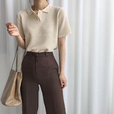 Beige Outfit, Korean Fashion Trends, Parisian Chic, Aesthetic Images, Casual Work, Mode Inspiration, Work Outfits