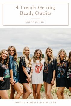 Day Of Outfit Bridesmaid, Bridal Party Getting Ready Pajamas, Bridesmaids Day Of Outfit Getting Ready, Getting Ready Robes Wedding, Bridesmaid Wedding Day Outfit, Bridesmaid Matching Getting Ready, Getting Ready For Wedding Outfit, Simple Getting Ready Outfits Wedding, Day Of Wedding Outfit Getting Ready