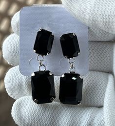 Black Onyx Earring, Onyx Gemstone Earring, Cubic Zirconia Earring, CZ Earring, Onyx Earring Stone          :   Black Onyx CZ Shape         :   Octagon Quantity     :   1 Item Code  :   #Extra Lot Wholesale also available on every items .. Wholesale prices are different . Wholesale lots supply:) Top quality Black Onyx gemstone . AAA ++ Quality natural stone. Hand made with love and cleansed by Sage. Hand polished, Healing crystal, Birthstone We take order as well in other shape & size . We take order for big quantity as well & we can supply other crystal in any size & any shape also. If you are looking for more sizes and shapes and stones which are not listed please let us know, we will make special listing for you. All the pictures are taken into daylight so it may be a little bit differ f Black Drop Crystal Earrings, Black Crystal Drop Earrings, Black Clip-on Drop Earrings, Black Crystal Earrings As Gift, Black Clip-on Dangle Jewelry, Black Dangle Clip-on Jewelry, Black Pierced Crystal Earrings For Party, Black Onyx Earrings, Onyx Earrings