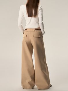 ■ ColorKhaki/Black ■Size Unit (CM) Length Waist Hip S 103.5 72 98 M 105 76 102 L 106.5 80 106 ■Model info Height：174cmWearing Size：S Fall Wide Leg Work Pants With Welt Pockets, Beige Wide Leg Bottoms With Belt Loops, Full-length Cargo Pants For Workwear In Spring, Full Length Cargo Pants For Workwear In Spring, Beige Cargo Pants For Fall, Fall Wide Leg Pants With Welt Pockets, Fall Full-length Cargo Pants With Welt Pockets, Non-stretch Wide-leg Pants For Fall, Beige Wide Leg Loose-fit Pants For Fall