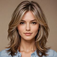 Medium Long Layers With Face Framing, Frame Face Highlights, Face Framing Layers Shoulder Length Hair, Face Framing Layers Mid Length Hair, Haircut Styles For Medium Length Hair, Medium Length Hair With Layers And Side Bangs Round Face, Face Layers Medium Hair, Front Layered Hair Face Framing, Hair Styles For Long Faces