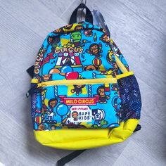 Bape Kids Backpack Nwt Milo Circus Print, Rare. Listing Is For One Backpack, Two Available. Both Nwt. Smoke Free, Pet Free Home. Questions And Offers Welcome. Blue Fun Backpack, Blue Bags For Back To School Streetwear, Blue Back To School Bags, Blue Backpack For Back To School Streetwear, Playful Yellow Backpack For Back To School, Playful Blue Backpack For School Events, Blue Streetwear Standard Backpack, Blue Backpack For Streetwear, Playful Yellow Bags For Back To School