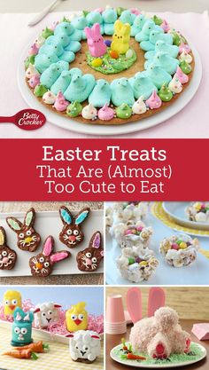 From bunny cakes to chick cookies, celebrate Easter with desserts that are as cute as they are delicious. Easter Cookies Ideas, Peeps Cupcakes, Easter Bunny Desserts, Chick Cookies, Cute Easter Desserts, Easter Deserts, Hersey Kisses, Bunny Cakes