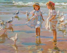 Childhood Moodboard, Yuri Krotov, Dorothea Sharp, 1960s Art, Art Plage, Seascapes Art, Bel Art, Impressionist Paintings