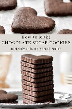 how to make chocolate sugar cookies perfectly soft, no - spread recipe