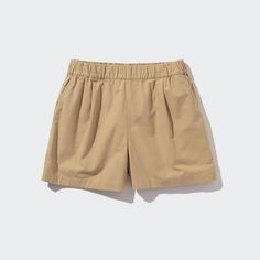 Cotton Easy Shorts | UNIQLO US Cotton Bottoms With Relaxed Fit And Gathered Waist, Relaxed Fit Cotton Bottoms With Gathered Waist, Cotton Bottoms With Gathered Waist For Daywear, Solid Cotton Bottoms With Pleated Waist, Casual Shorts With Gathered Waist, Cotton Bottoms With Pleated Waist For Day Out, Cotton Bottoms With Gathered Waist, Cotton Bottoms With Pleated Waist And Short Length, Cotton Bottoms With Pleated Waist In Short Length