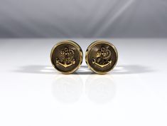 Gold Anchor Fancy Vintage Button plugs - 1/2 in, 9/16 in, and 5/8 in. . #GoldPlugs #PromPlugs #EarPlugsAndGauges #AnchorPlugs #PlugEarrings #SummerPlugs #WeddingPlugs #NauticalPlugs #BridalPlugs #SteelPlugsTunnels Wedding Plugs, Dangle Gauges, Gold Plugs, Dangle Plugs, Ear Gauges Plugs, Rose Gold Sparkle, Rhinestone Rose, Plug Earrings, Ivory Earrings