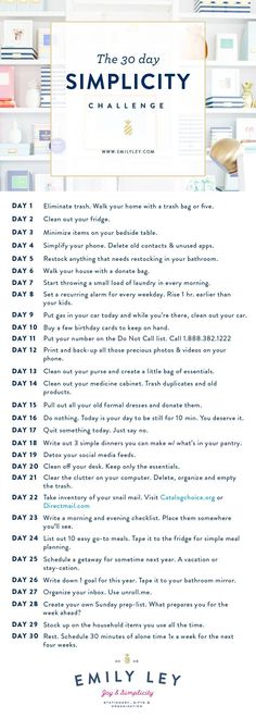 Minimalism Challenge, Vie Motivation, Simplifying Life, 30 Day Challenge, Self Care Activities, House Cleaning Tips, Life Organization, Self Improvement Tips, The Challenge