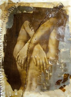 an altered photograph of a naked woman