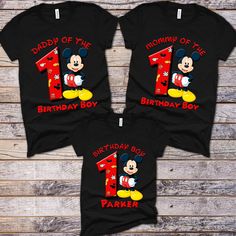 mickey mouse 1st birthday shirt set