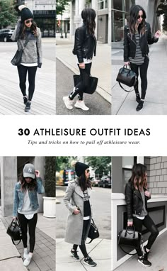 Clothes Shops, Mode Tips, How To Wear Leggings, 30 Outfits, Athleisure Trend, Neue Outfits, Legging Outfits, Looks Black