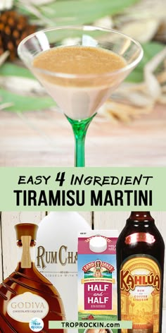 the ingredients to make an easy homemade martini