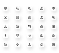 25 Knowledge Icons. AI, EPS, SVG.