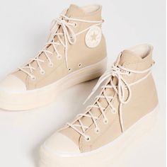 Converse Chuck Taylor All Star Lift Sneakers Color: Oatmilk Size 5 Brand New Only Worn Once, Make An Offer! Womens Converse, Converse Chuck Taylor All Star, Chuck Taylor All Star, Womens Shoes Sneakers, Shoes Sneakers, Converse, Brand New, Women Shoes, Sneakers