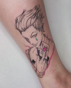 a woman's leg with a tattoo on it