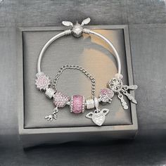 Material: Alloy Fashion Element: Disney IP Style: Cute Pandora Bracelet With Charms, Cute Pandora Bracelet, Duo Bracelets, Expensive Bracelets, Cute Jewellery, Pandora Bracelet Charms Ideas, Xoxo Jewelry, Girly Bracelets, Pandora Bracelet Designs