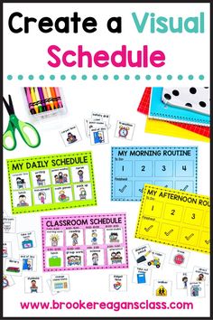 this is an image of a printable schedule for students to use in the classroom