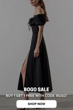 Tie Up Dress, Bogo Sale, Shoulder Cut, Look Your Best, Chic Dress, Puff Sleeves, Ankle Length, Puff Sleeve, Sleeve Styles