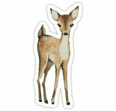 a deer sticker on a white background