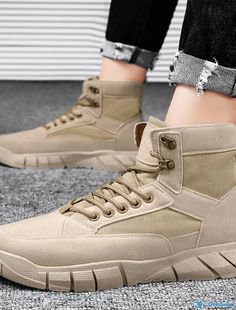 OrcaJump - Mens Casual Classic Daily Office & Career PU Booties/Ankle Boots - Black Khaki - Autumn/Winter Booties Ankle Boots, Boots Style, Black Khakis, Mens Casual, Black Ankle Boots, Fashion Boots, Boots Men, Black Boots, Autumn Winter