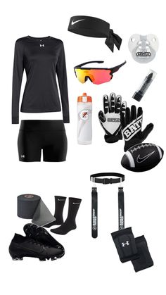 the contents of a woman's running outfit