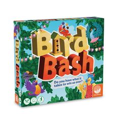 the bird bash board game is on display