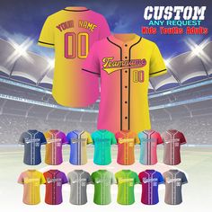 Whether you're on a team or a dedicated fan, our custom baseball jersey blends style and functionality to make you the standout star, whether you're hitting the field or just hanging out. Designed for both comfort and top-notch performance, it's your perfect game-day companion. 🎨 Design Highlights: Personalization: Add your team name, player name, number, and logo to make it uniquely yours. Premium Fabric: Made from high-grade polyester with detailed hand embroidery, ensuring durability and luxury. Comfortable Fit: Lightweight and breathable, with moisture-wicking properties to keep you cool and agile. 💪 Why Choose Our Jersey? Perfect Fit: Tailored design enhances flexibility and mobility, giving you an edge on the field. Versatile Use: Ideal for both competitive play and casual wear. Fa Flexibility And Mobility, Softball Jerseys, Personalized Jersey, Custom Baseball Jersey, Perfect Game, Tailored Design, Sports Baseball, Toddler Kids, Team Names