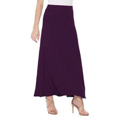 This women's maxi skirt is the perfect addition to any casual wardrobe. It is available in a range of sizes from small to 3XL, ensuring a comfortable fit for a variety of body types. The skirt is made in the USA, ensuring a high level of quality and attention to detail. The skirt features a unique design that combines a solid color with a playful polka dot print. The polka dots add a touch of whimsy to the skirt, while the solid color keeps it grounded and versatile. The result is a skirt that c Moa Collection, Solid Skirt, High Waisted Maxi Skirt, Womens Maxi Skirts, Long Maxi Skirts, Work Wear Women, Womens Basic, Long Maxi, High Level