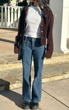 Cute But Casual Outfits Fall, English Major Outfit, Downtown Fall Outfits, Downtown Outfits Aesthetic, Chilly Outfits, Cute Trendy Outfits, Long Sleeve Outfit, Fall Outfits For Women, Grandma Style