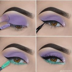 Eyeshadow Pictorial, Step By Step Eye Makeup, Colorful Eye Makeup Tutorial, Eyeshadow Looks Step By Step, Application Ideas, Eyeshadow Application, Day Eye Makeup, Eye Makeup Tutorials