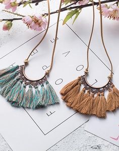 SIGN UP for emails at KEISELA.COM to receive discounts on your future orders!! >>>---------------------> ♡♡♡♡♡♡ KEISELA ♡♡♡♡♡♡ <--------------------<<< Necklace Photography Ideas, Necklace Photography, Western Jewellery, Chain Clothing, Goddess Jewelry, Sweater Chain, Fabric Necklace, Women Sweater, Tassel Jewelry